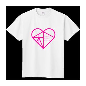 私が主役ピンクロゴTシャツ(白)